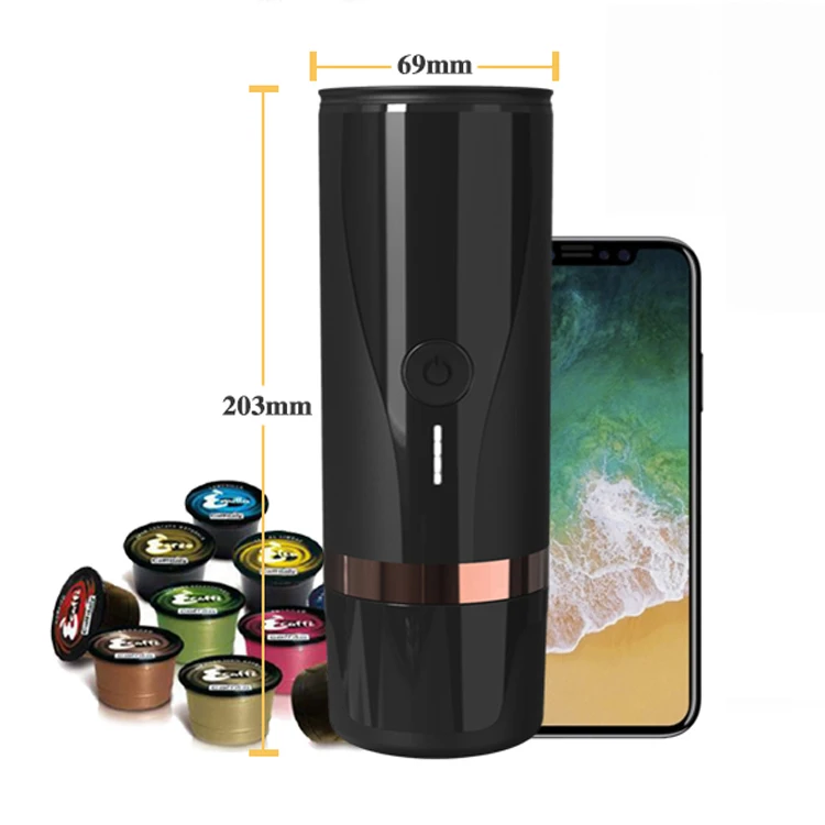 Debut Wholesale Mini USB Battery Portable Rechargeable Fully Automatic 12v Car Electric Capsule Espresso Coffee Maker Machine