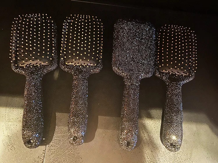 Promotion Common Home High Quality Cute Shining Comb Rhinestone Crystal Fashion Plastic Hair Combs for Women Girls Makeup