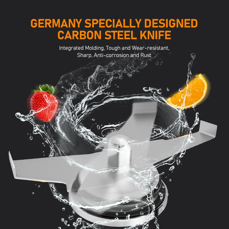 Moulinex Kitchen 1800w Countertop Professional Table Commercial Mixer Crest Blender for Ice Mixer Heavy Duty Silver 2 in 1 Black