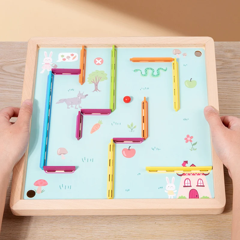 New Arrivals Children Creative Wooden Bead Maze Combination Toys Montessori Educational Logic Thinking Ability Toys For Kids