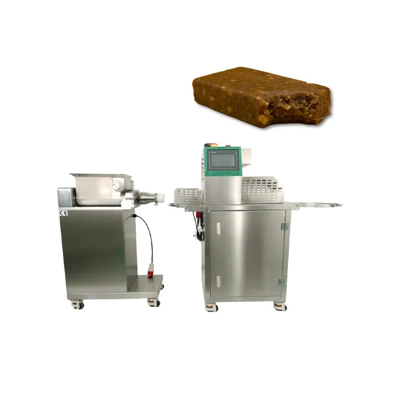 304 SUS full automatic small Protein bar Cutter machine date bar extruder with CE approved 220V 380V 110V PLC controller