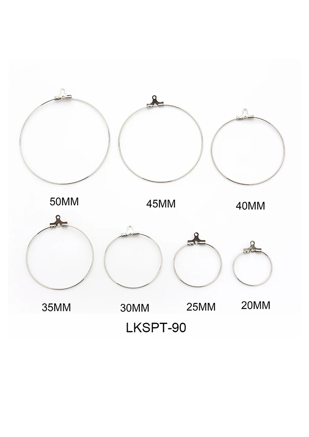 Circle Wire Hooks Loop Accessories Earring Hooks  Charm Ring  Stainless Steel Findings for DIY Jewelry Making Component