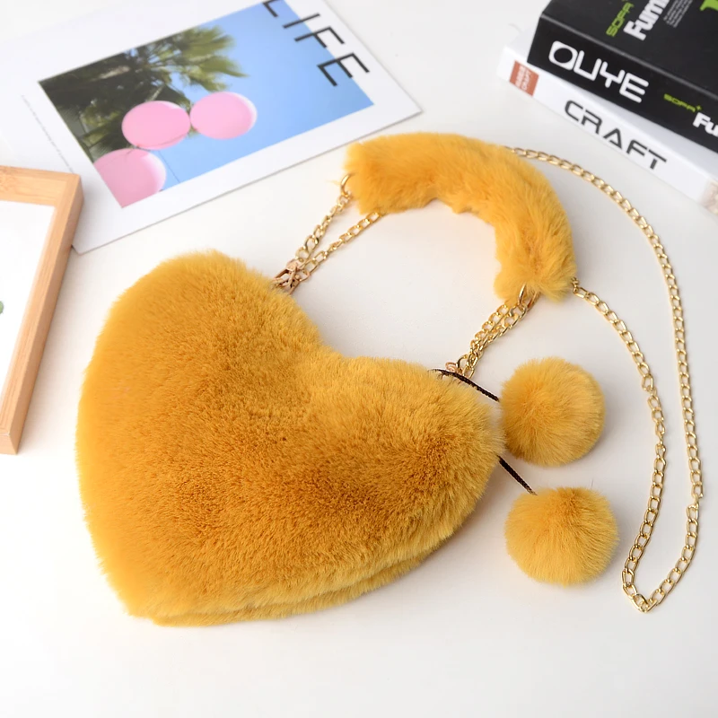 2023 Hot sell women fashion fur bag fur tote bag lady fur crossbody bag wholesale