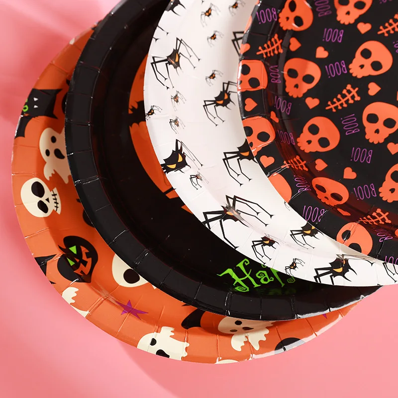 Biodegradable Round Plate Set Tableware Compostable Paper Plates Bio Party Disposable Dinnerware