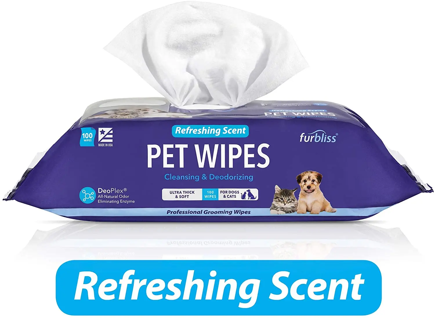 
OEM Pet Dog Puppy Eye Ear Face Cleaning Wet Biodegradable Dog Wipes 