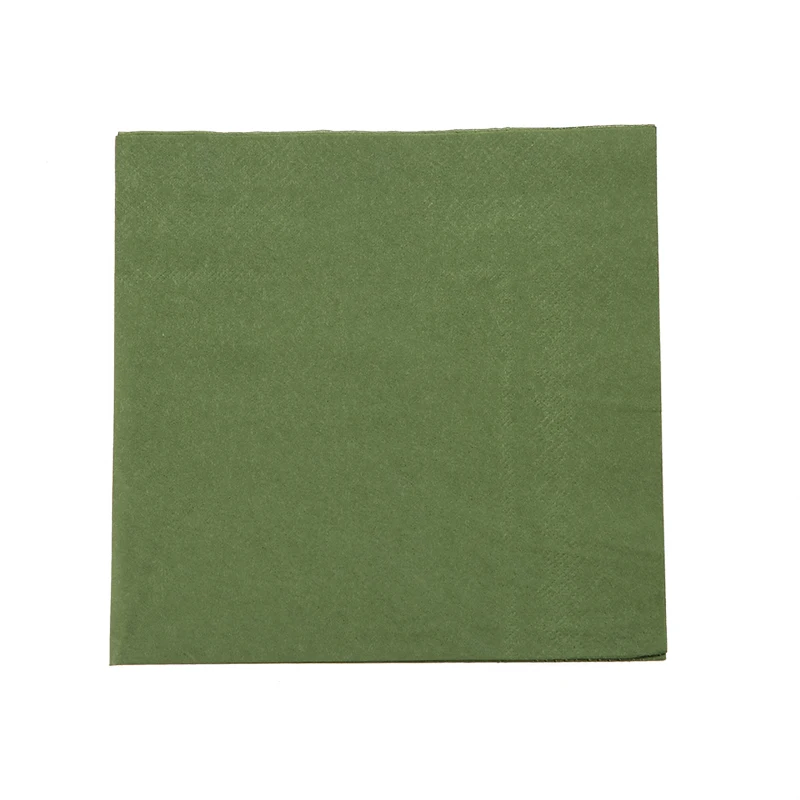 Airlaid green paper dinner paper black dispos napkin cocktail napkins with logo printed wedding napkin