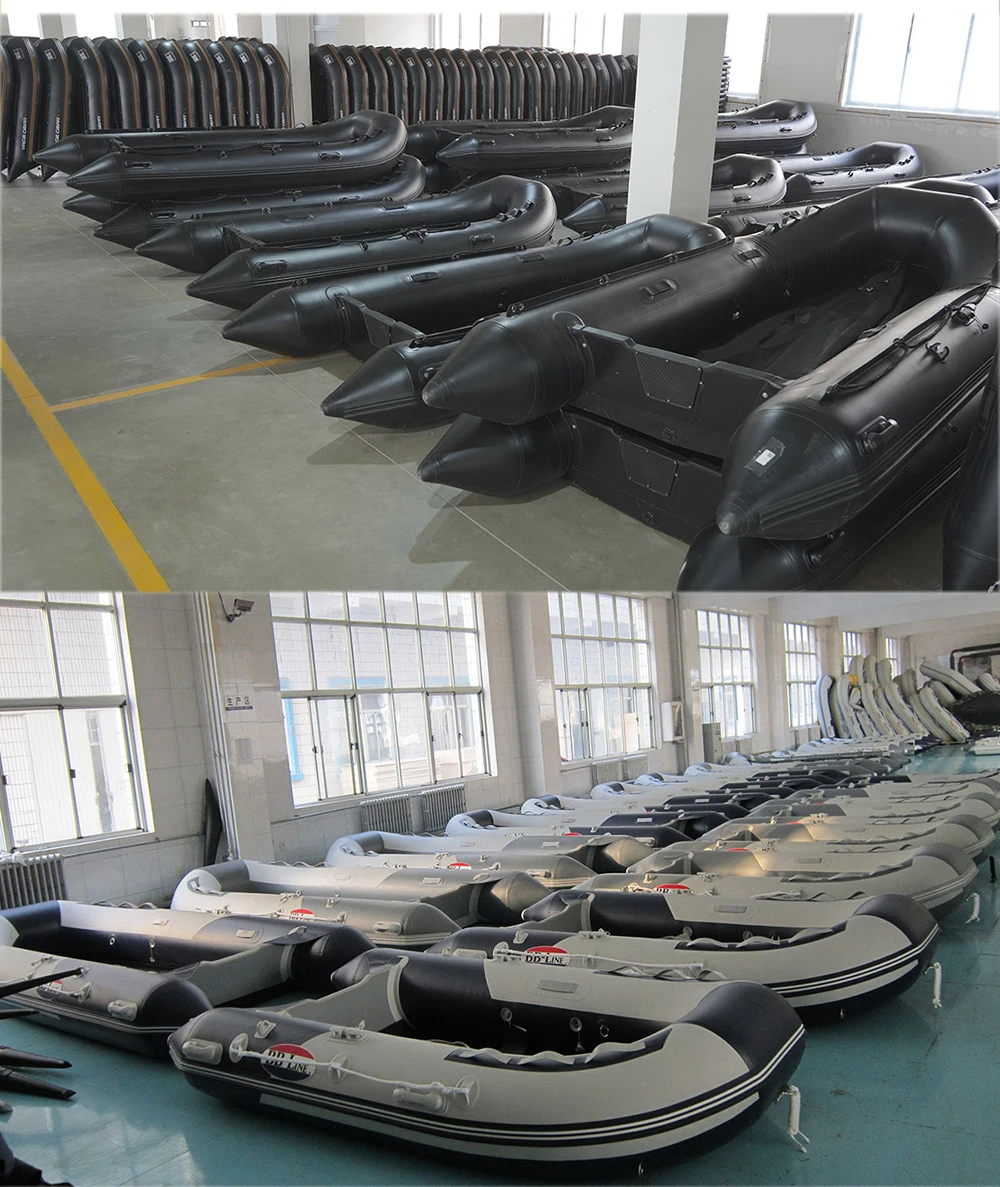 430cm Durable Orca/Taiwan Hypalon Material Inflatable  Rescue Boat Aluminum Hull Rigid Speed Boat