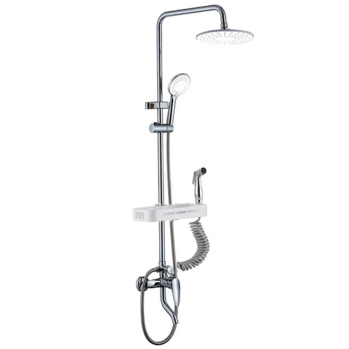 Kmry Hotel Rain Shower Set Filter Hot and Cold Mixers Stainless Steel 304 Bathroom Wash Single Handle Shower Faucets