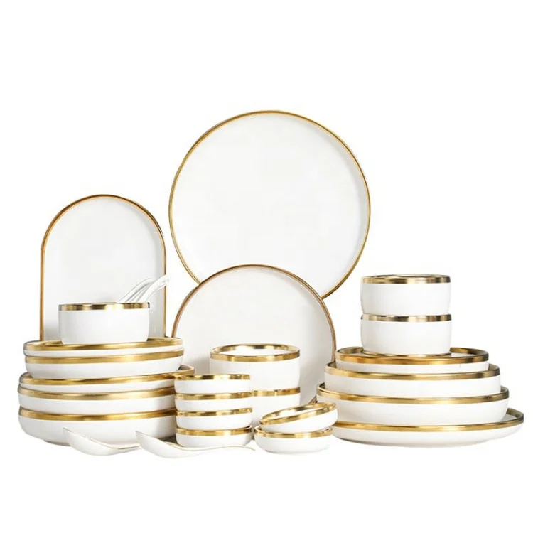 Популярные высококачественные новые фарфоровые рождественские столовые тарелки и миски, столовая посуда