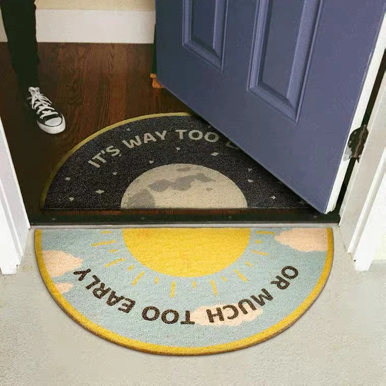 Customized Printed Welcome Door Mat Outdoor  Pvc Coco Coir Door Mat for door entrance