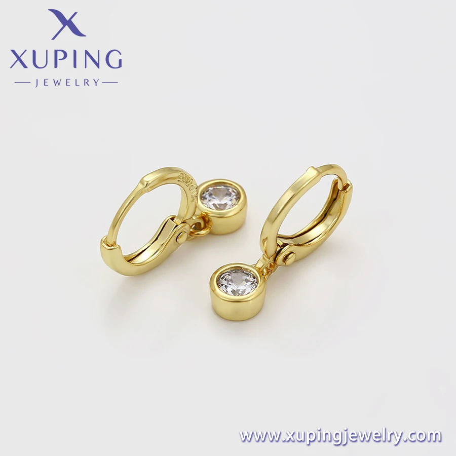 A00919943 xuping Jewelry Fashionable Special Shaped 14K Gold Plate Charm Diamond Pendant Earrings