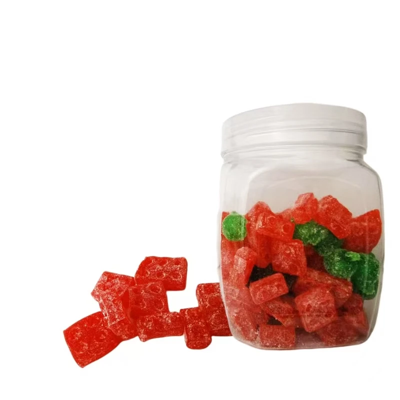 Hot Selling Customizable Halal Sour Candy Fruity Flavor Hard Gummy Candy in Box or Bag Packaging Free Sample Available