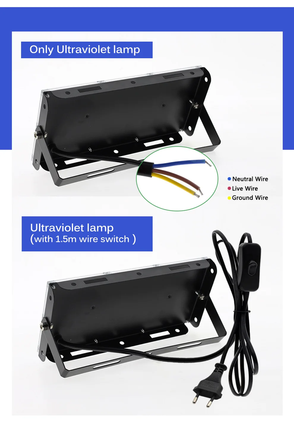 Led 50W100W200W 300W Purple Light UV Curing Lamp 395nm Fluorescent Detection Lamp Shadowless Glue UV Curing lamp Green Oil Resin