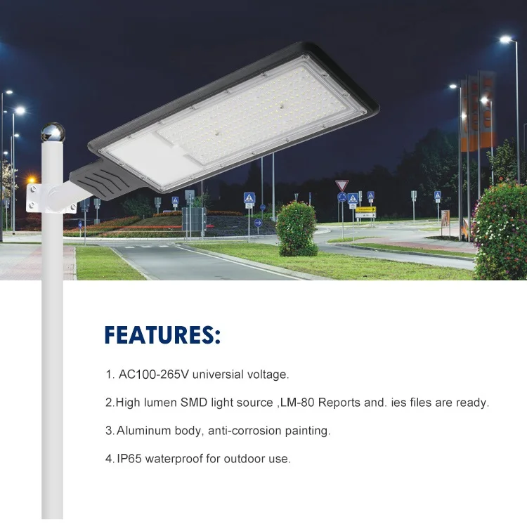 COVEDA Best Price Outdoor Waterproof Ip65 Parking Lot Highway 50w 100w 150w 200w Ac Led Street Light
