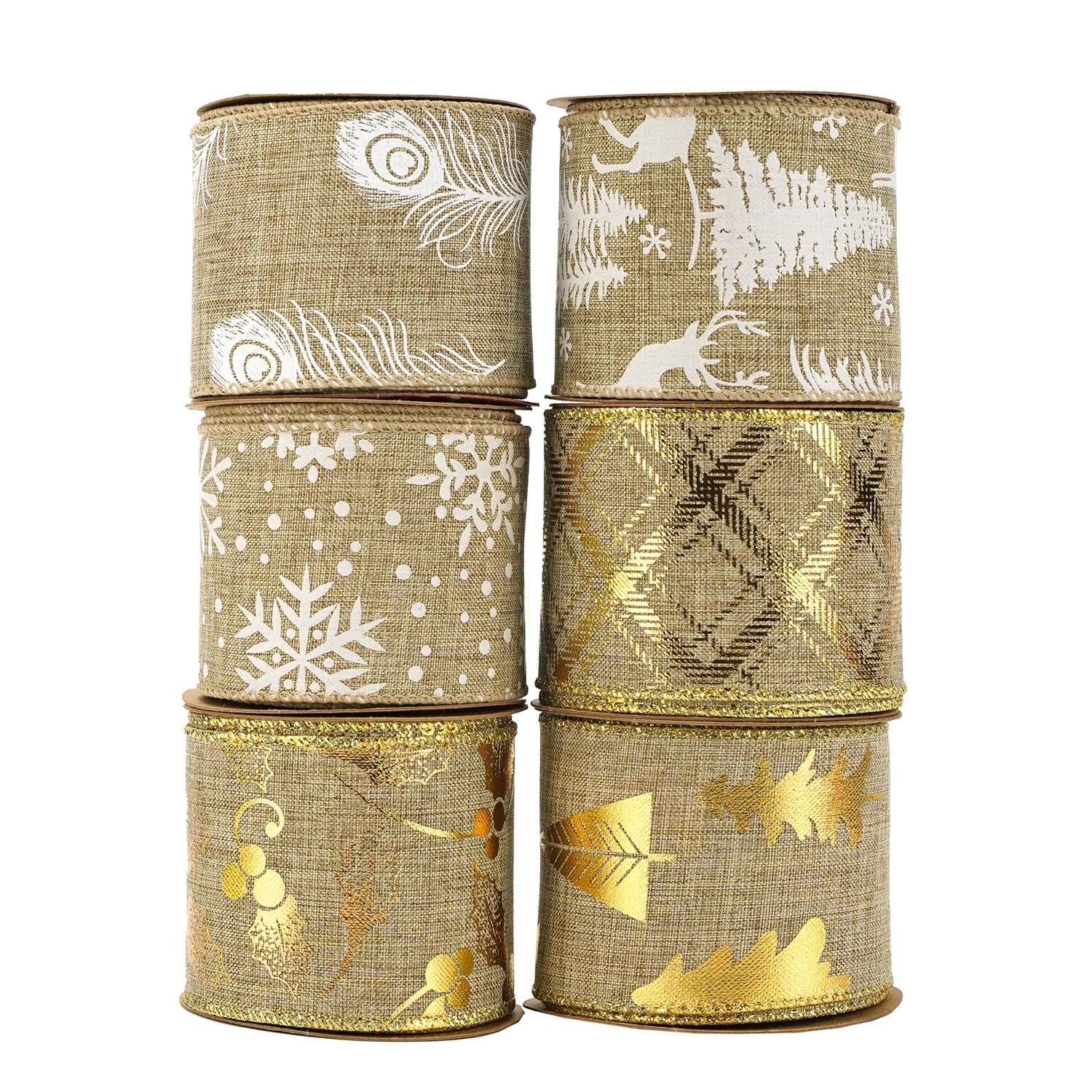 Ribbons manufacturers Custom Christmas gift ribbon and bows  For decoration and gift packing ribbons