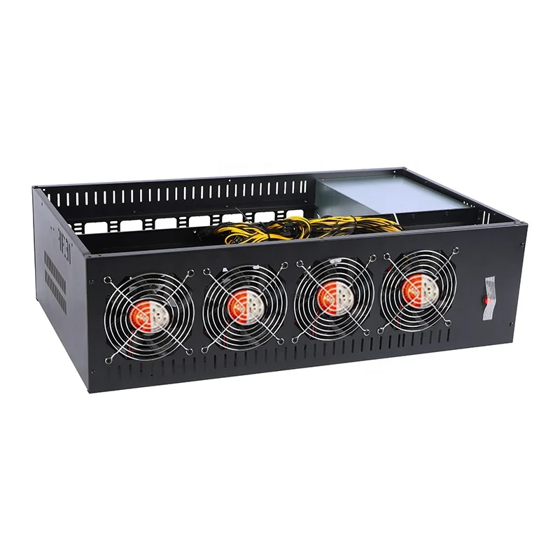 В наличии, каркас для установки 8, каркас Gpu Barebone, каркас 8gpu 12 et h, оптовая продажа, дешевый корпус для сервера 8 gpu, 4 вентилятора