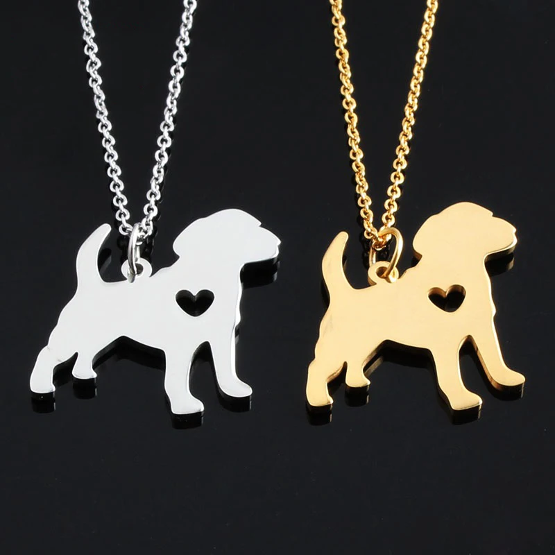 
2021 hot sale dog necklace tiktok popular Tiny Bloodhound necklace 925 sterling silver manual cut Cute Pet puppy pendant 