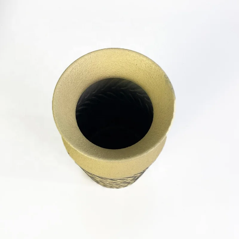 Lander Farmhouse Boho Cylinder Vintage Metal Flower Vases For Home Decoration