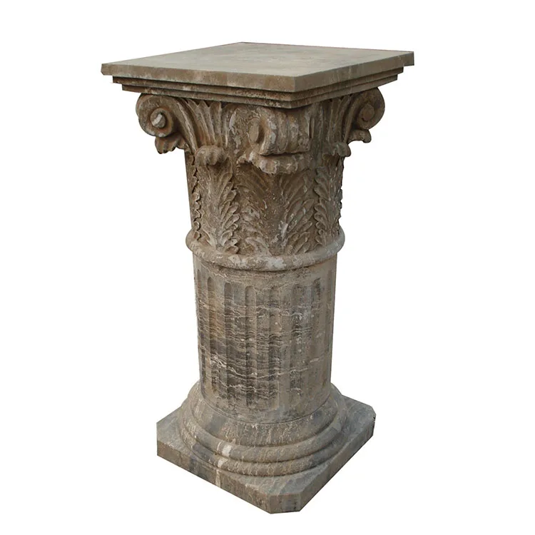 Customized  home decor natural stone high quality wedding pillars antique marble columns for sale