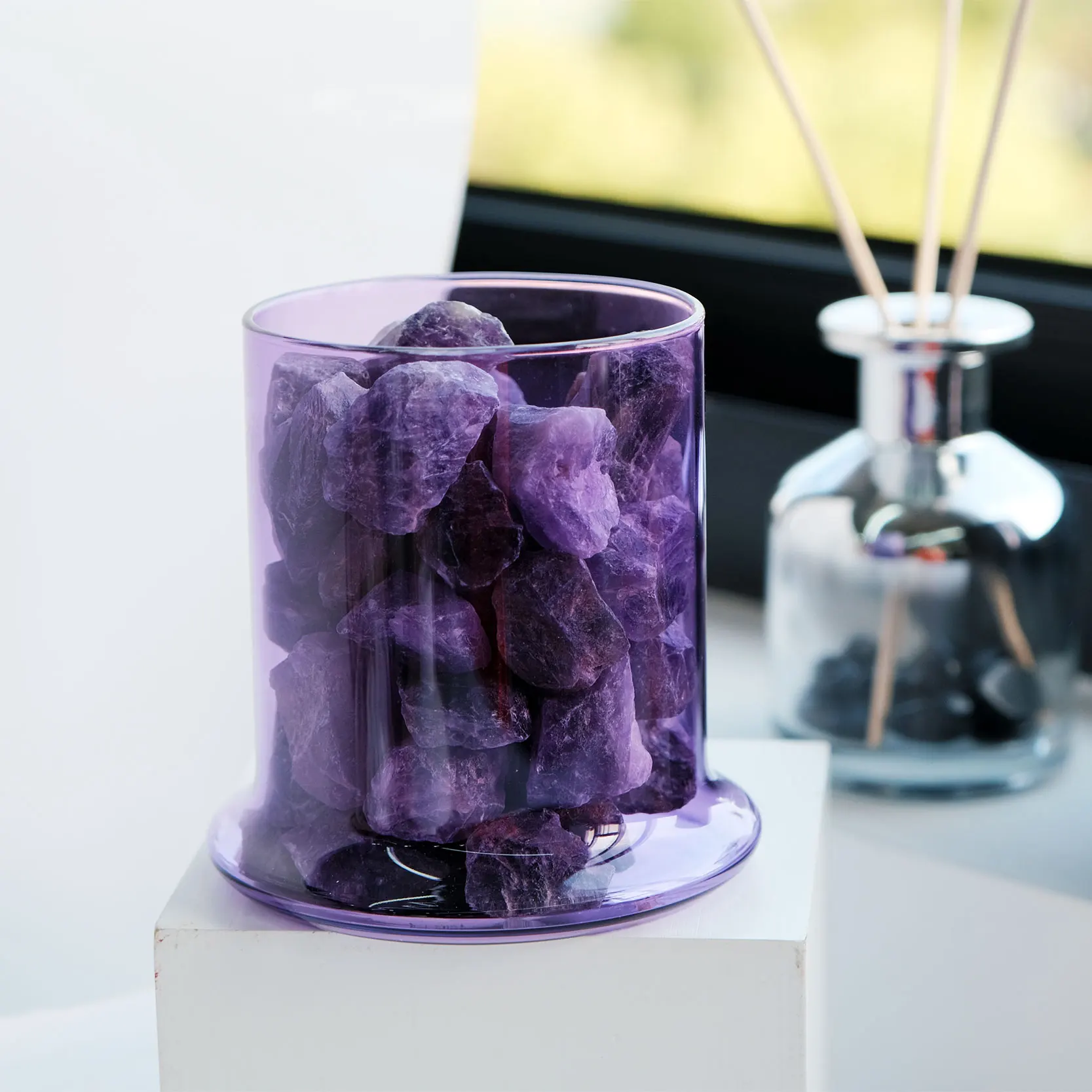 Luxury Home Decorative Air Freshener Essential Oil Set Aroma Crystal Stone Diffuser