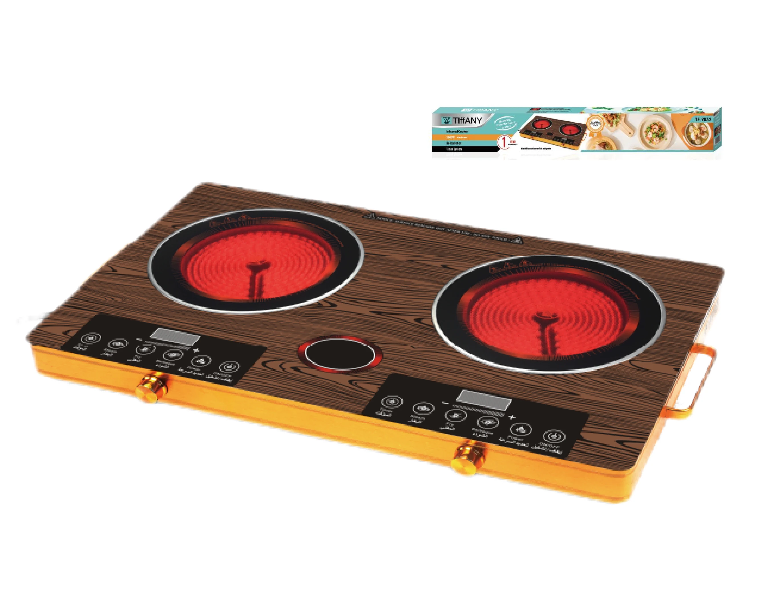 Burner Plates High-power High-fire Induction Infrared Cooker 3500wceramic Glass Ceramic for Household for Home High Efficiency 2