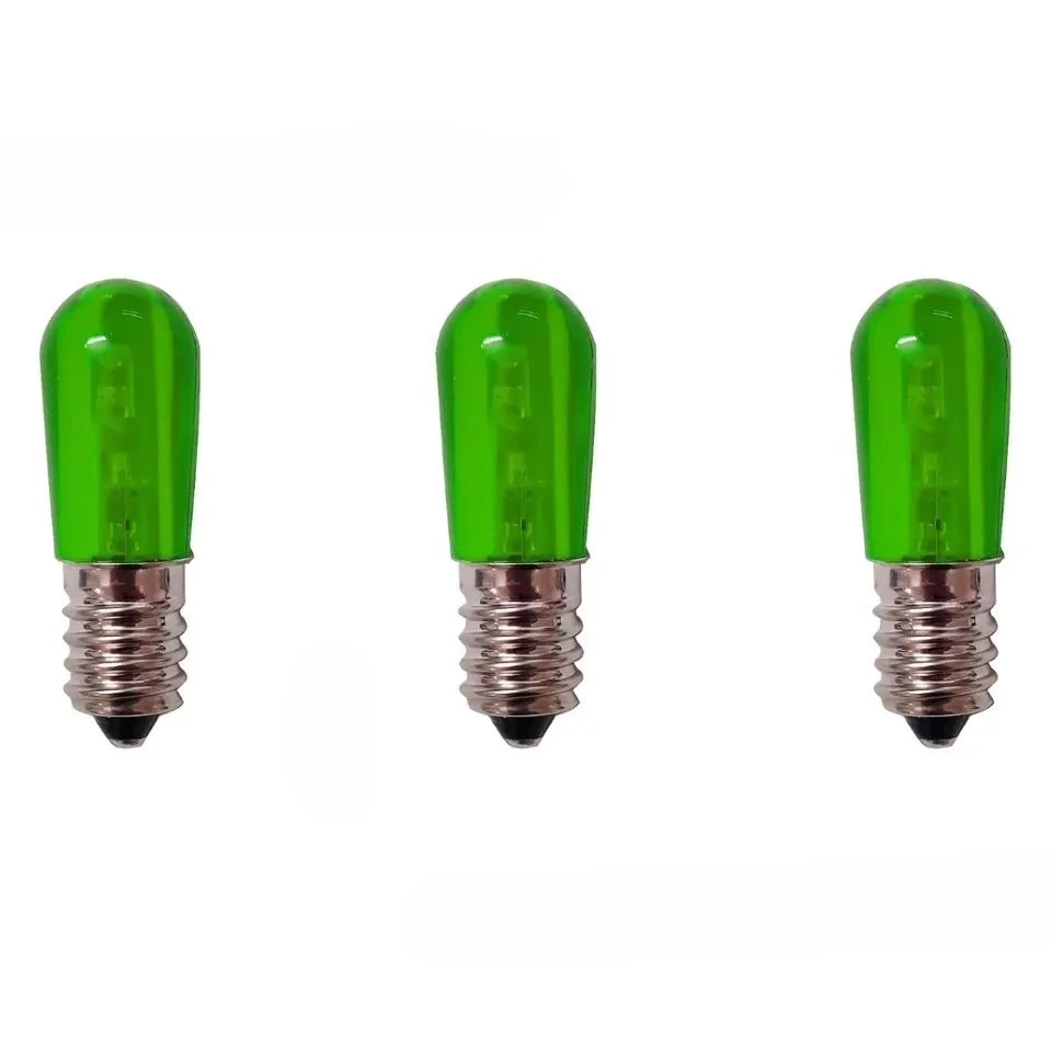 E14 AC/DC 12V 24V LED Bulbs E14 3LEDS Papaya Light Lamps E14 led christmas light bulbs Green
