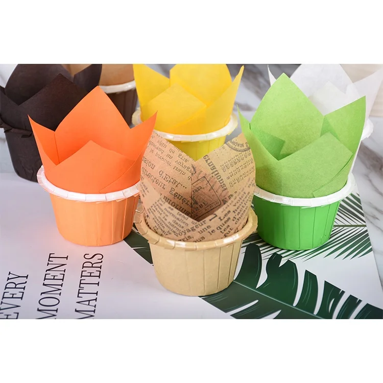 stocked green tulip cupcake cases for souffle paper muffin cup wholesale cupcake baking cups