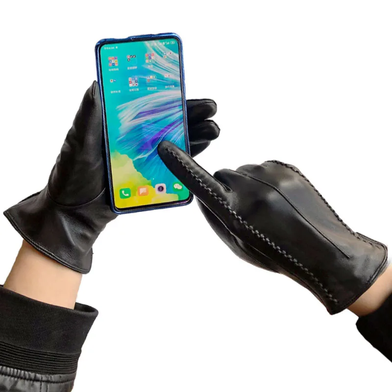 BSCI manufacturer custom elegant ladies sheep skin warm gloves leather