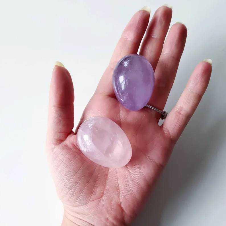 wholesale gia certified rose quartz yoni egg Amethyst egg healing yoni eggs set