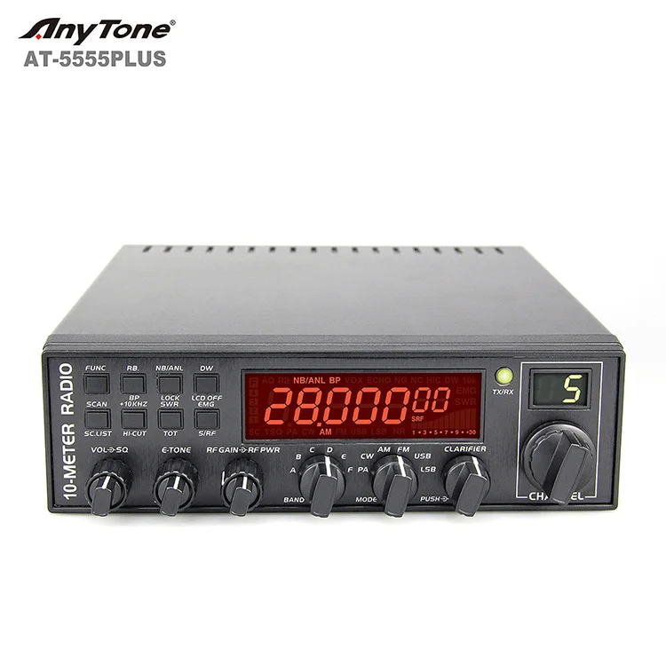 Радиоприемник ANYTONE CB 27 МГц SSB AT-5555 PLUS высокой мощности 45 Вт 10 метров рация для любителей Лидер