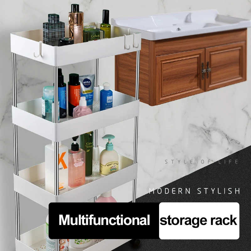 Rotate Corner plastic holders and racks kitchen storage racks shelves with wheels