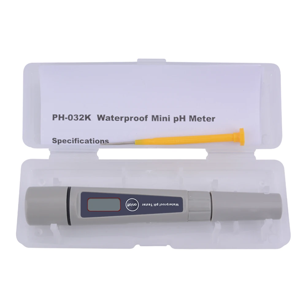 Portable LCD Digital pH Meter Mini Waterproof PH-032K Water Quality Monitor for Swimming Pool Drinking Water Aquarium