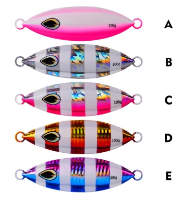 Slow Rocking Iron Plate Lead Fish Bait 40g/60g/80g/100g/150g/200g Fishing Luminous Road Sub-Iron Plate Slow Jigging Metal Road