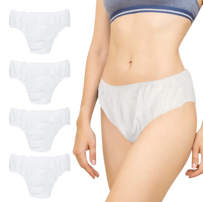 Disposable Underwear Women Non-woven Ladies Briefs Handy Paper Panties One Time Use Undergarment