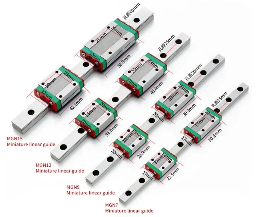 HIWIN Slide Block Bearing Linear Guide cheap macro rail linear guides for  transportation equipment MGN9C
