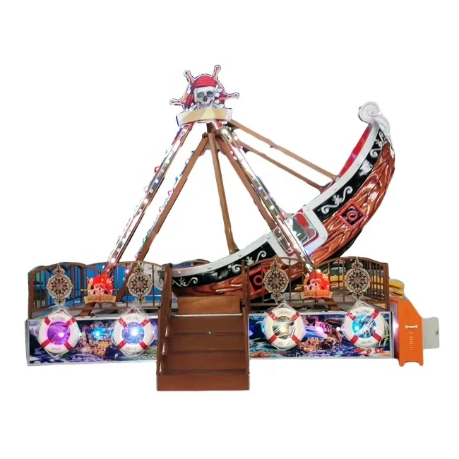 
Outdoor Amusement Park Rides Carnival Swing Ride Trailer Mounted Portable Mini Pirate Ship on Sale 