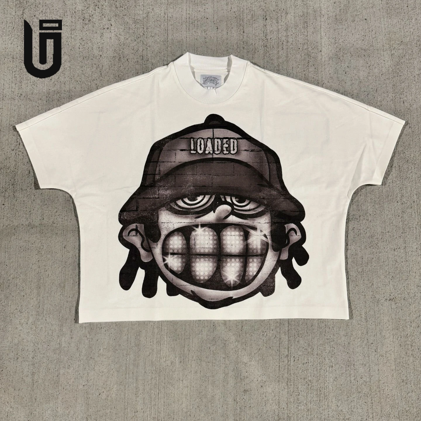 Y2k High Street Fashion Custom Large Picture DTG Prints Oversized Boxy T-Shirt with Digital Printing Mens Cropped Tshirt