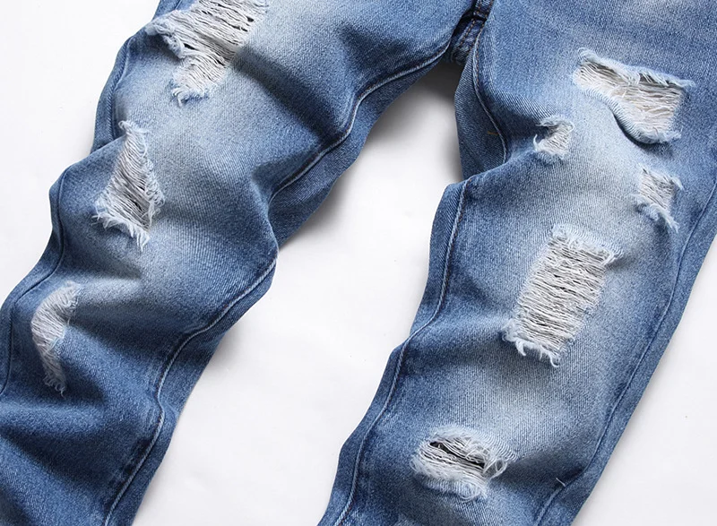 2023 New 4-13 Years Children Fashion Jeans Boys Classic Denim Long Trousers Hole zipper Straight Kids Jeans Pants