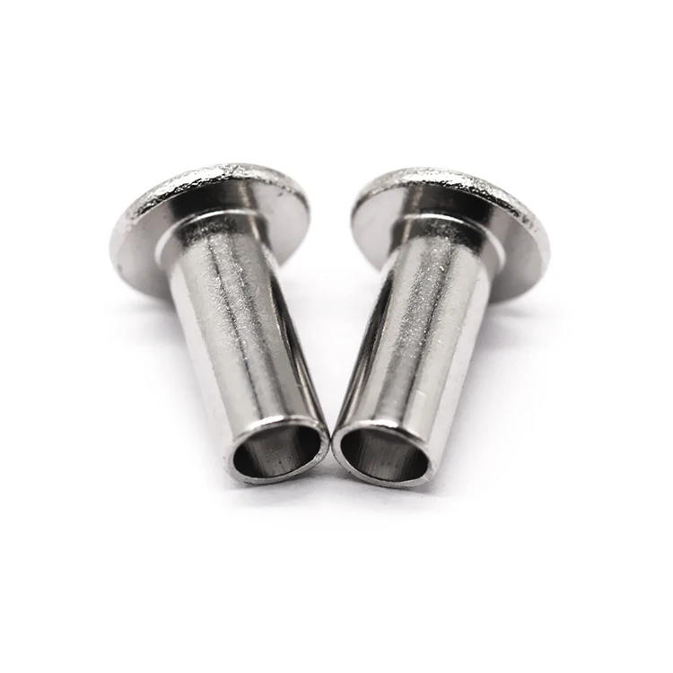 Wholesale high hardness round head steel half pipe rivet for industrial machinery