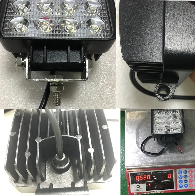 
LG-WE1603S 12V Excavator Dozer Marine Boat Thick 16 LED 48W Epistar Flood Spot LED Fog Driving Work Light 