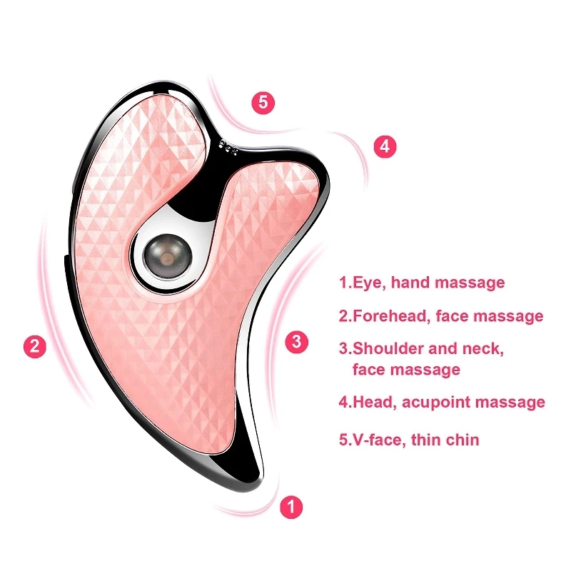 
Dropshipping electric facial massager guasha vibration facial massager V face led facial massager 