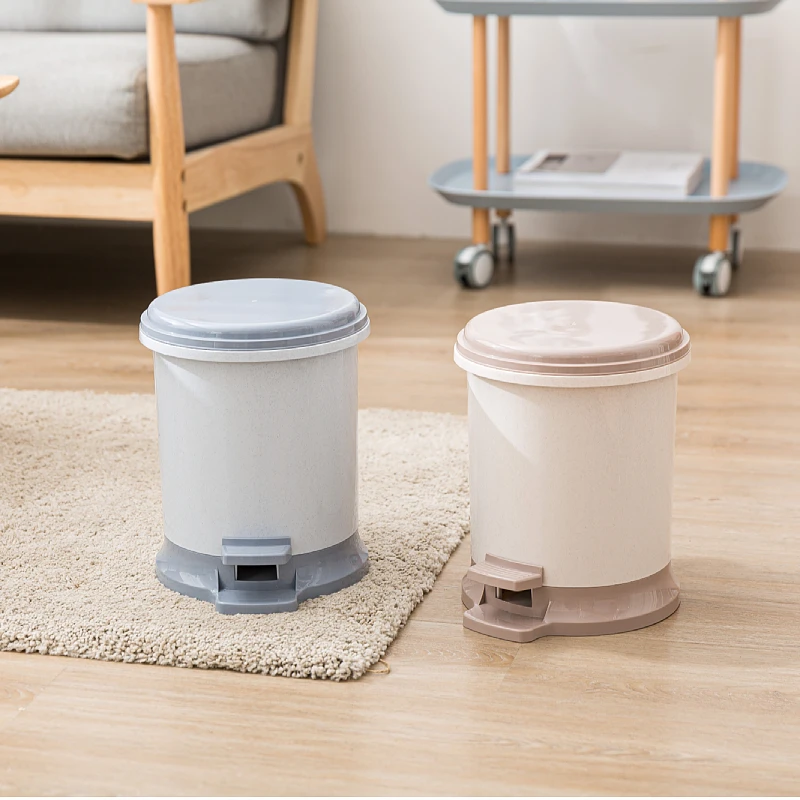 Pedal type wastepaper basket garbage container apartment hotel stainless steel trash can