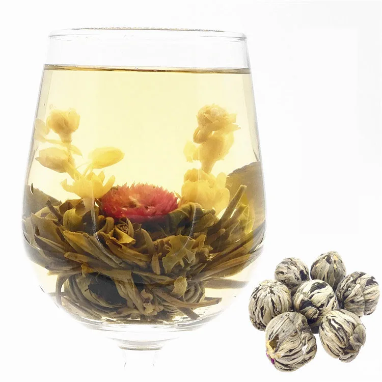 Wholesale high quality hand made  pure natural health flower tea  blooming tea ball flower flavor tea