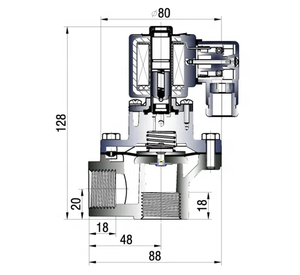 Pneumatic pulsing jet dust diaphragm valve with solenoid coils emp ce certificate Electro-magnetic valve