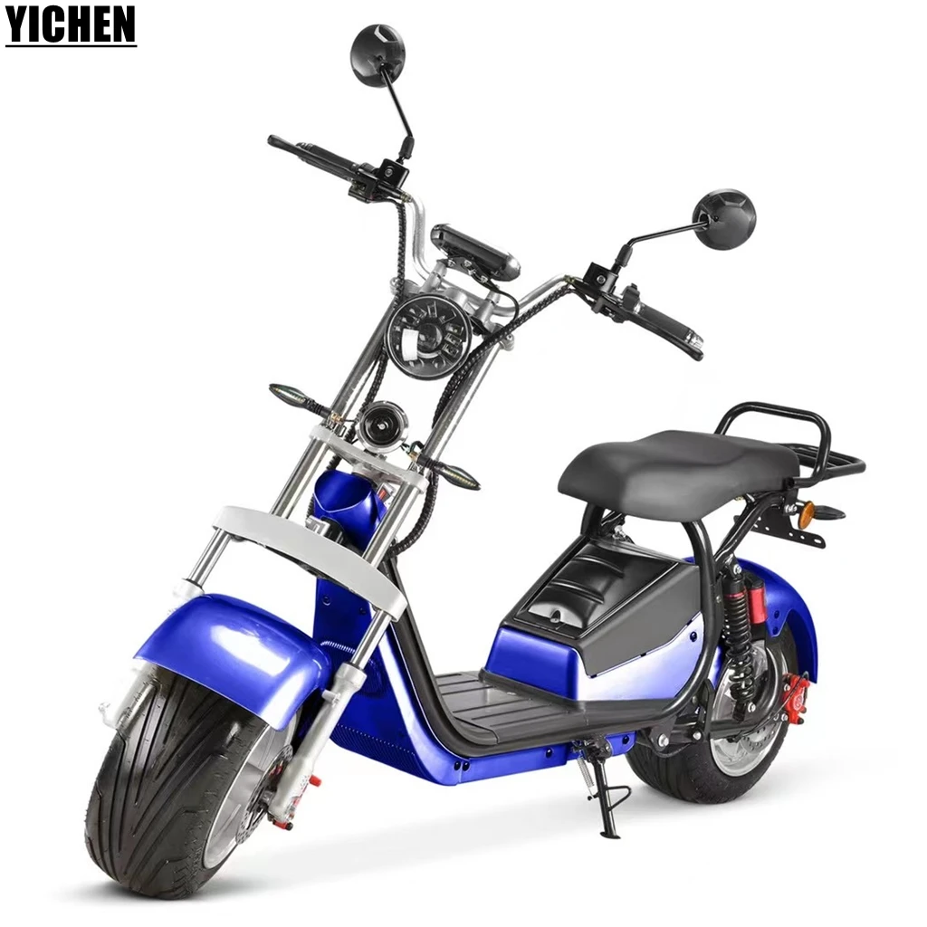 Motorsiklet New Citycoco Detachable Lithium Battery 60v 20Ah Enduro Moped 2000w Pure Electric Scooters
