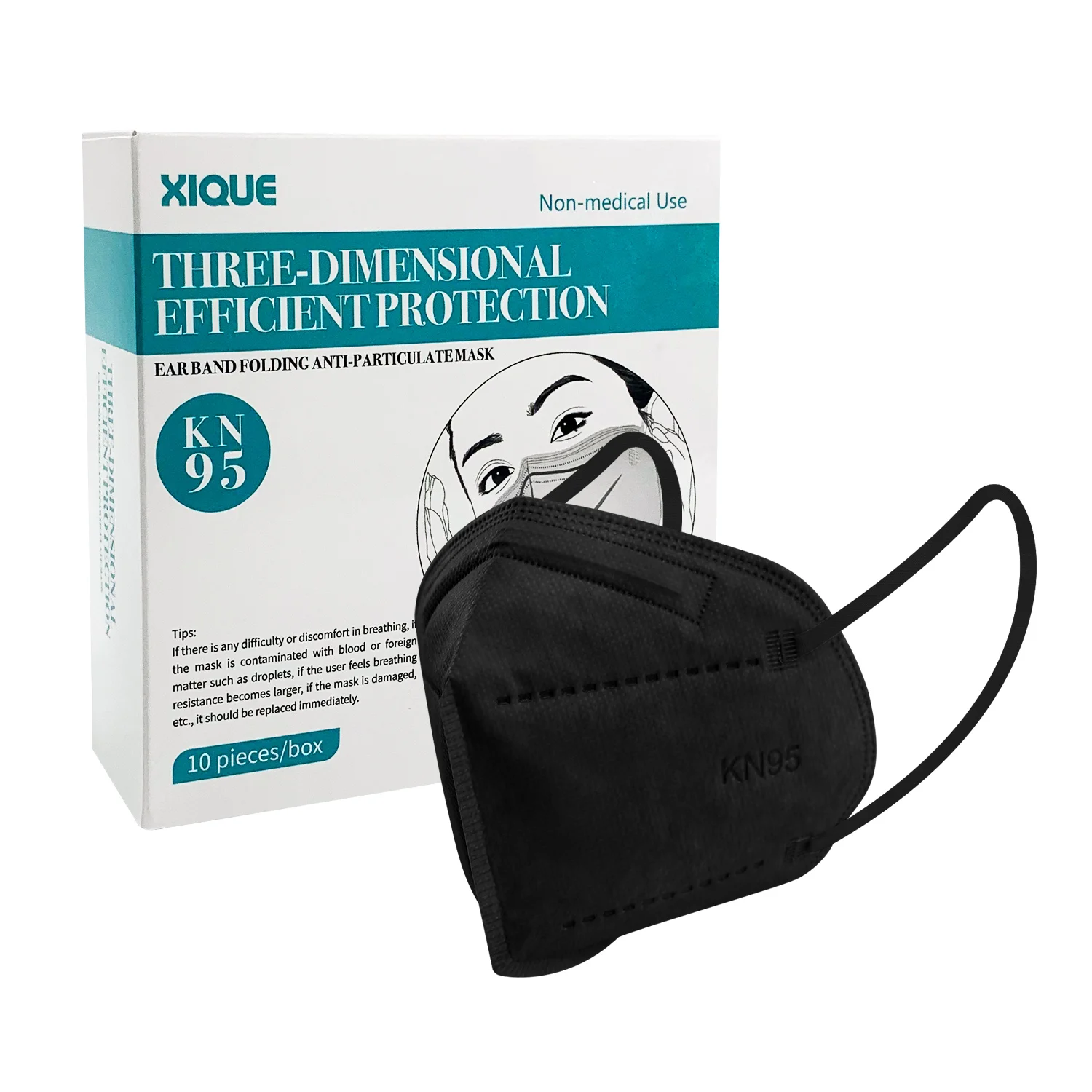 Одноразовый Респиратор GB2626 KN95mask от производителя, фильтрующая черная маска для лица, маски KN95