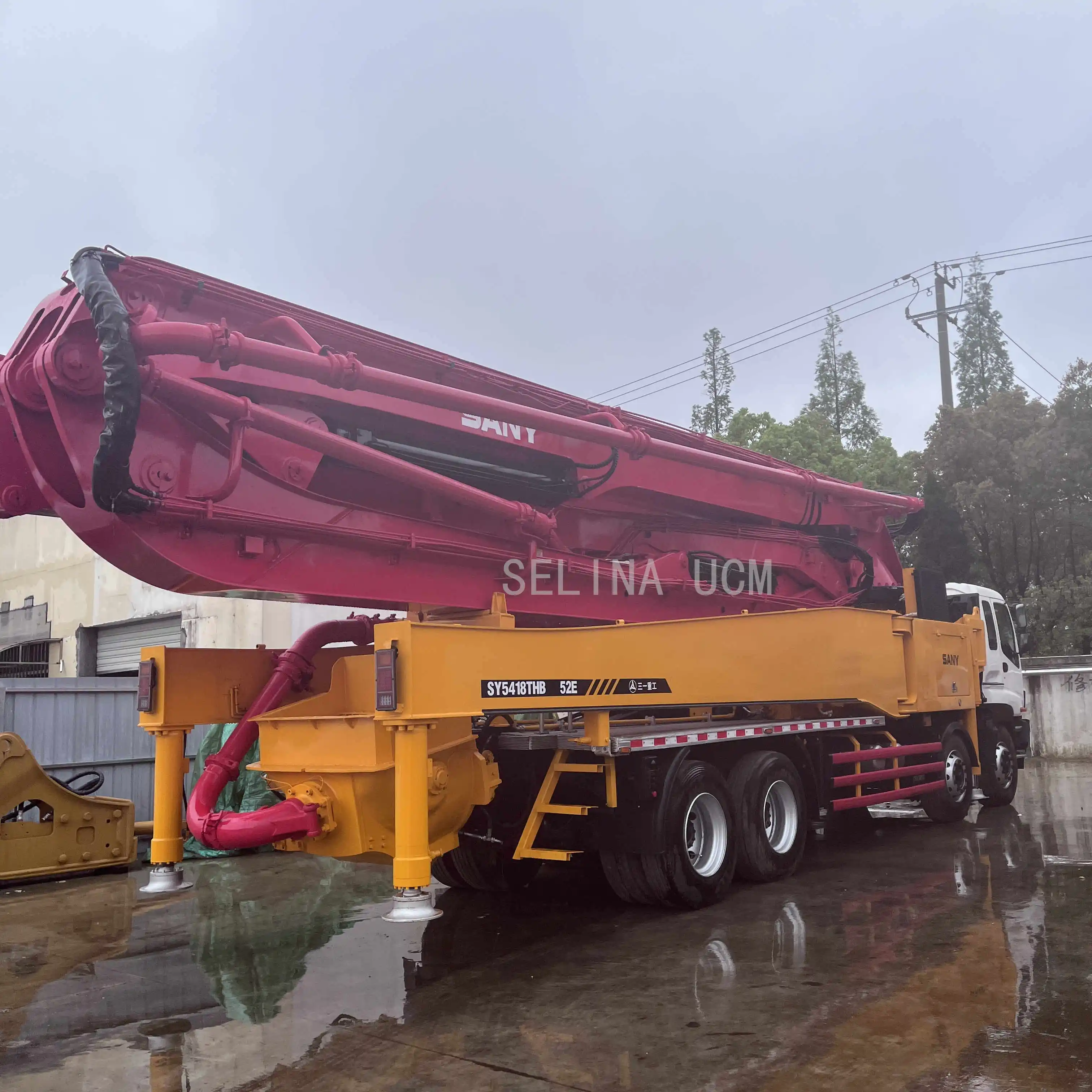 SANY China 2020 Year Concrete Pump Truck with 37 52 56 60 Meters Used Putzmeister Isuzu Core Components Motor and Engine