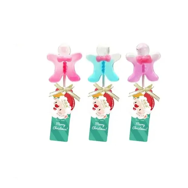 High quality Christmas tree candy cartoon shape lollipop hard candy