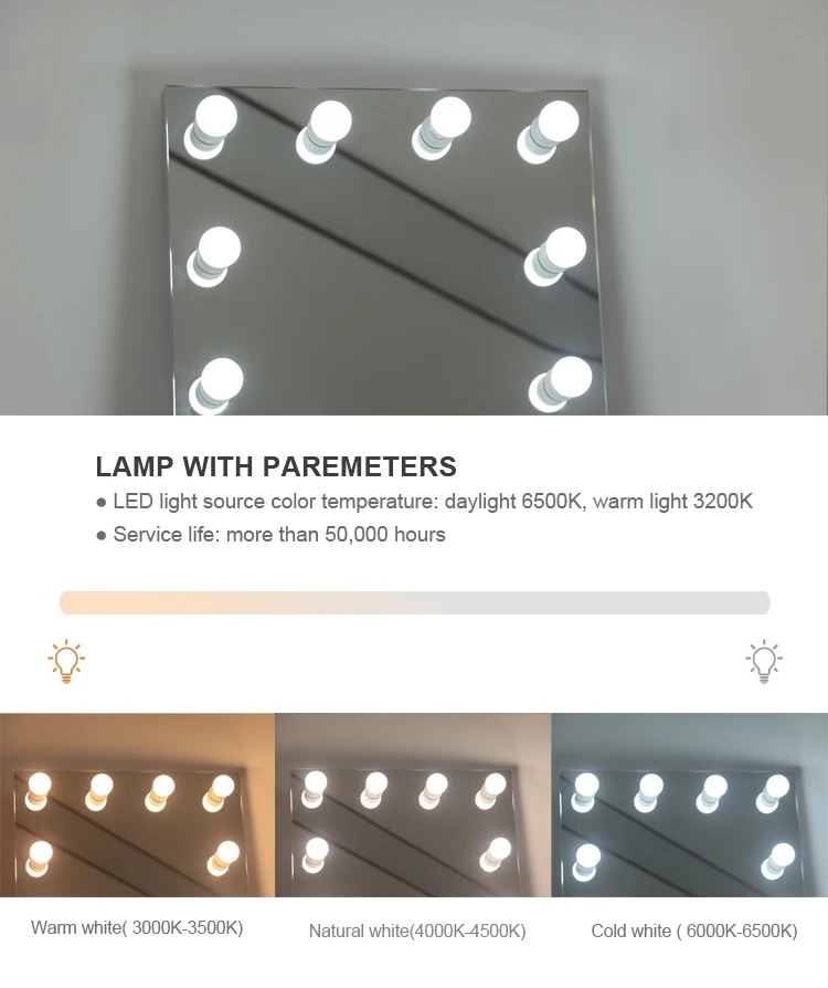 Wholesale Light Up Stand Dressing Floor With Led Lights Length Large Size Wall Body Full Length Mirror