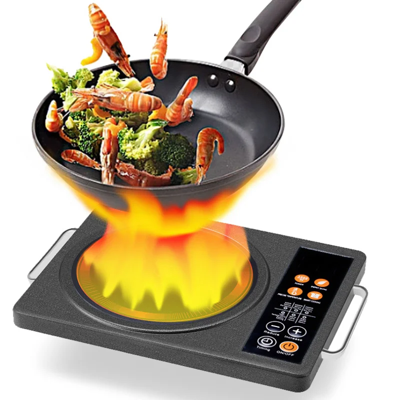 Intense Fire Electric Infrared Cooker 2200w Temperature Adjustment Electric Infrared Cooker Induction Base 110v-220v